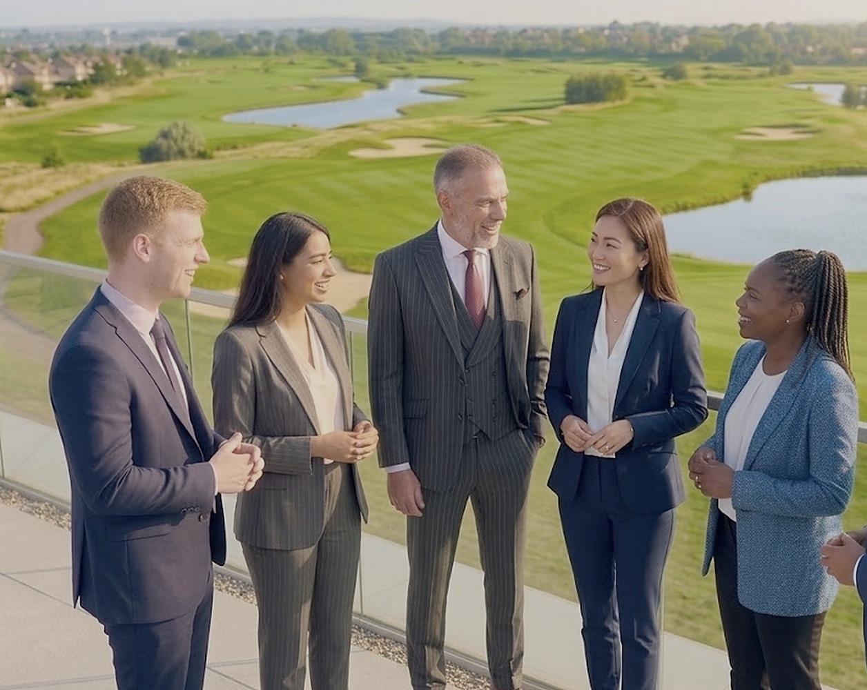 Six colleagues from different backgrounds in conversation